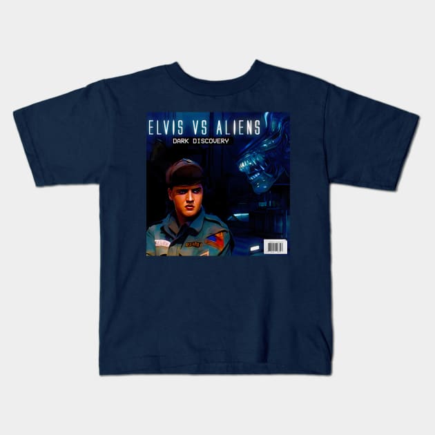 Elvis vs Aliens Kids T-Shirt by Aloha From El Perrito 